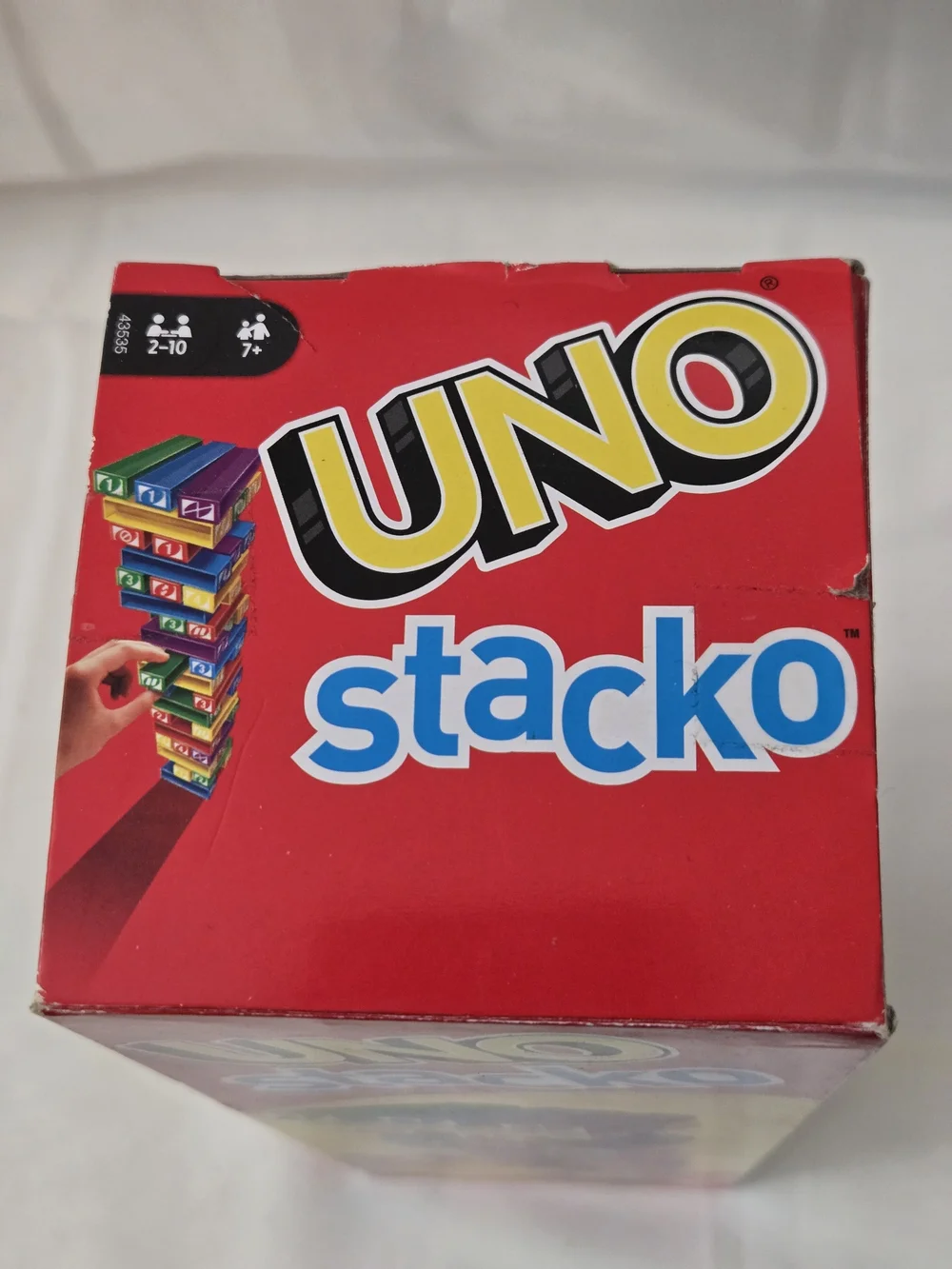 UNO Stacko Mattel 43535 Stacking Block Game NEW Open Box 45 Blocks Sealed